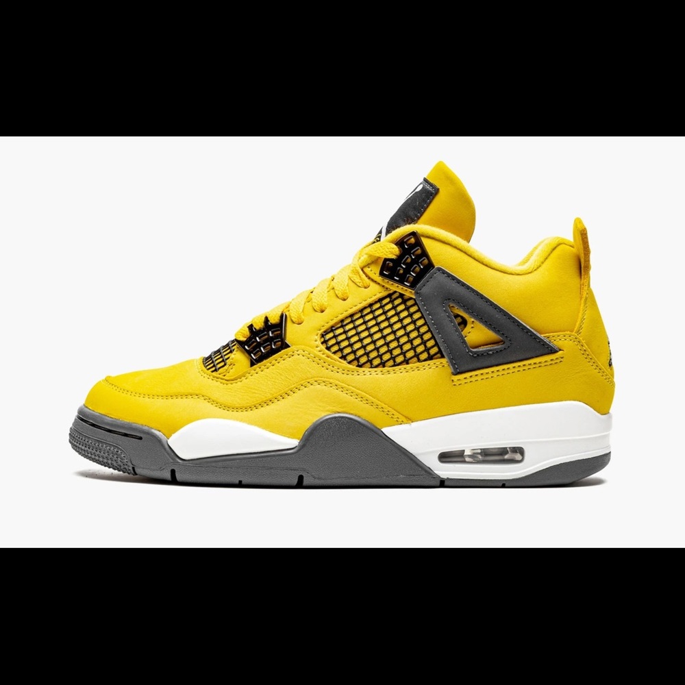 Air Jordan 4 Retro, Yellow. Size 8.5. Like new